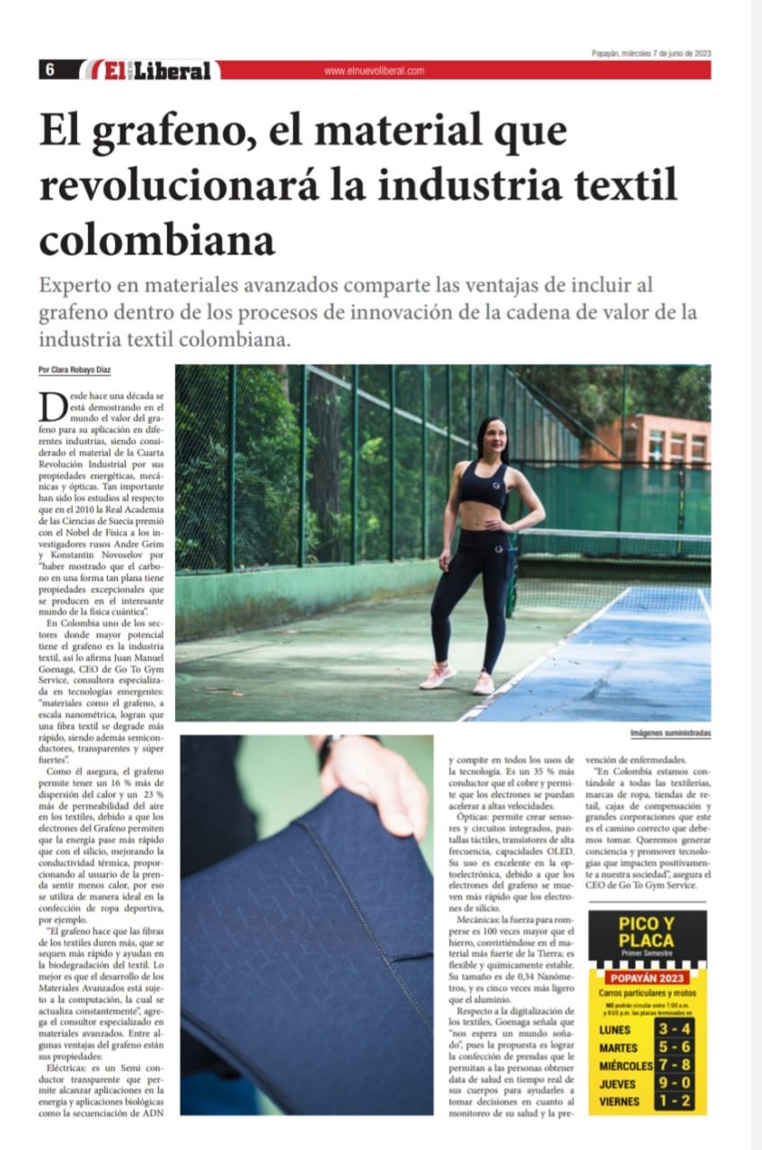 PRESS RELEASE: GRAPHENE, THE MATERIAL THAT WILL REVOLUTIONIZE THE COLOMBIAN TEXTILE INDUSTRY